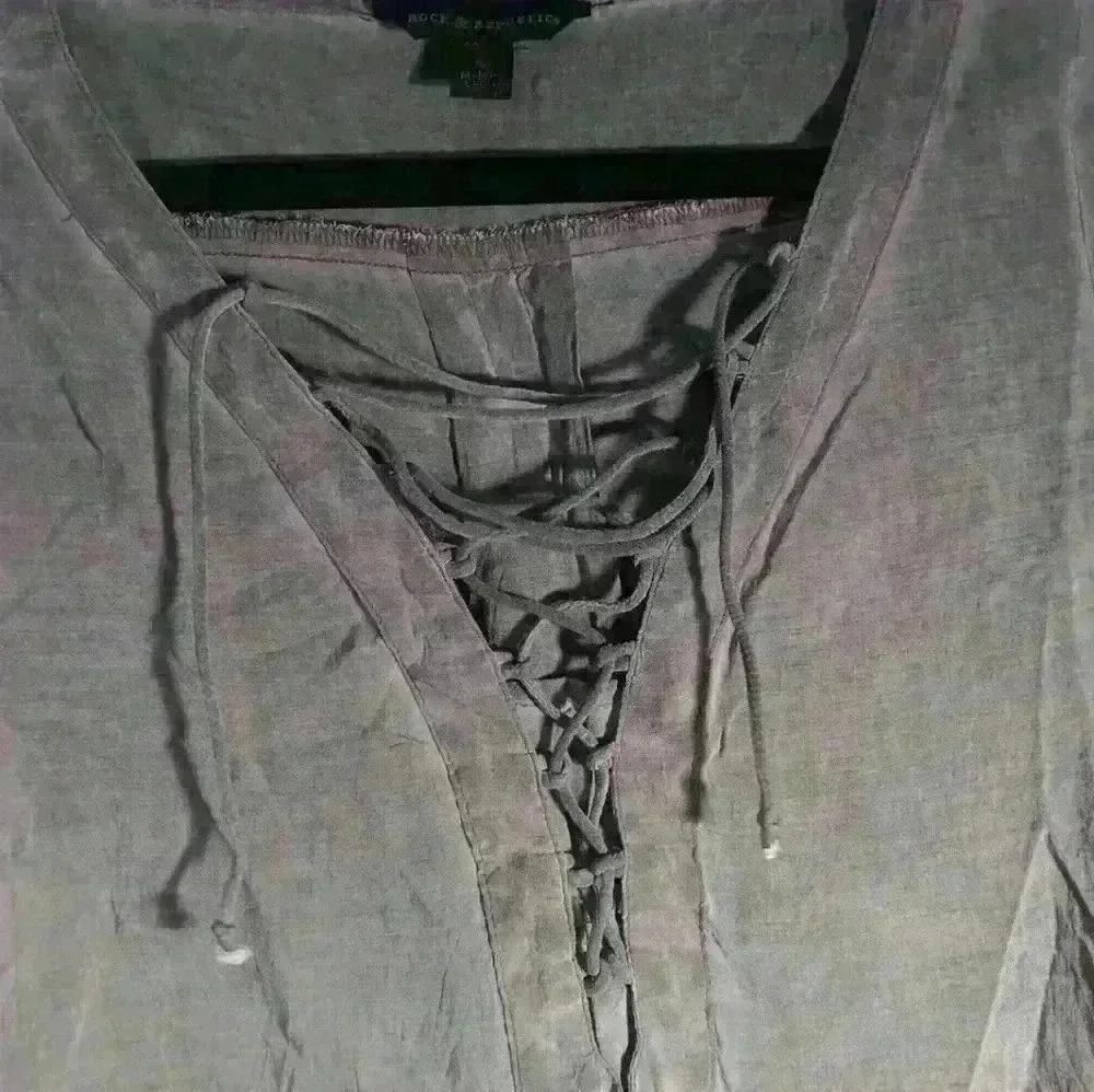 Rock & Republic womens tunic purplish gray top S - Picture 4 of 6